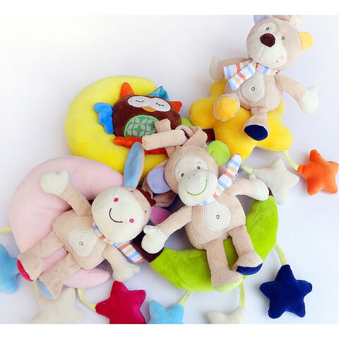 Juguete de peluche para bebé recién nacido, música suave, juguete de  campana, colgante infantil, juguete de peluche para niños, color rosa