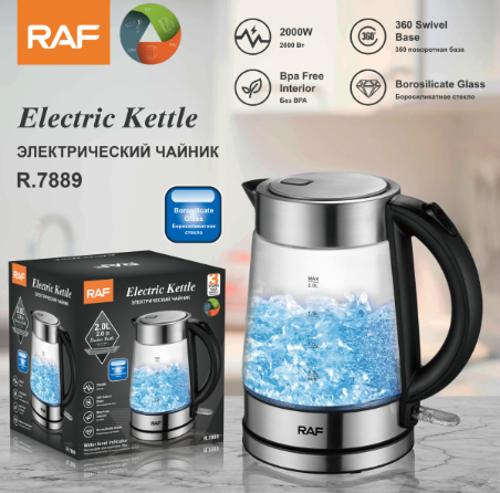 Electric Kettles 2L 2000W Stainless Steel Water Kettle Keep-Warm