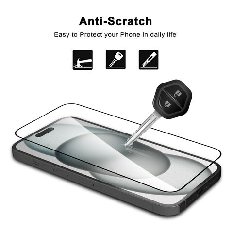 Protecteur d'Écran iPhone 15 Pro en Verre Trempé - 9H - Clair