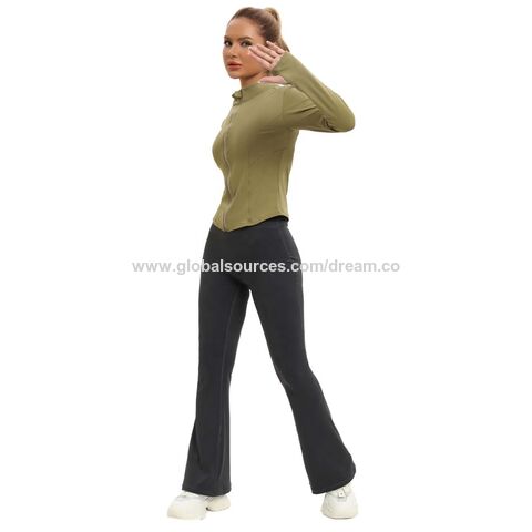  Deportes Mujer Elástico Pierna Ancha Flare Leggings