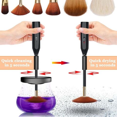 Makeup Brush Cleaner Dryer Electric Cosmetic Brush Cleaner Spinner Machine  Fast Drying Automatic Cleaning Makeup Brushes - AliExpress