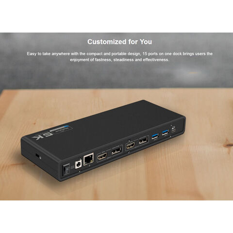 USB 3.1 Type-C Dual 4K Docking Station with Power Delivery 60 watts-  Windows & Mac