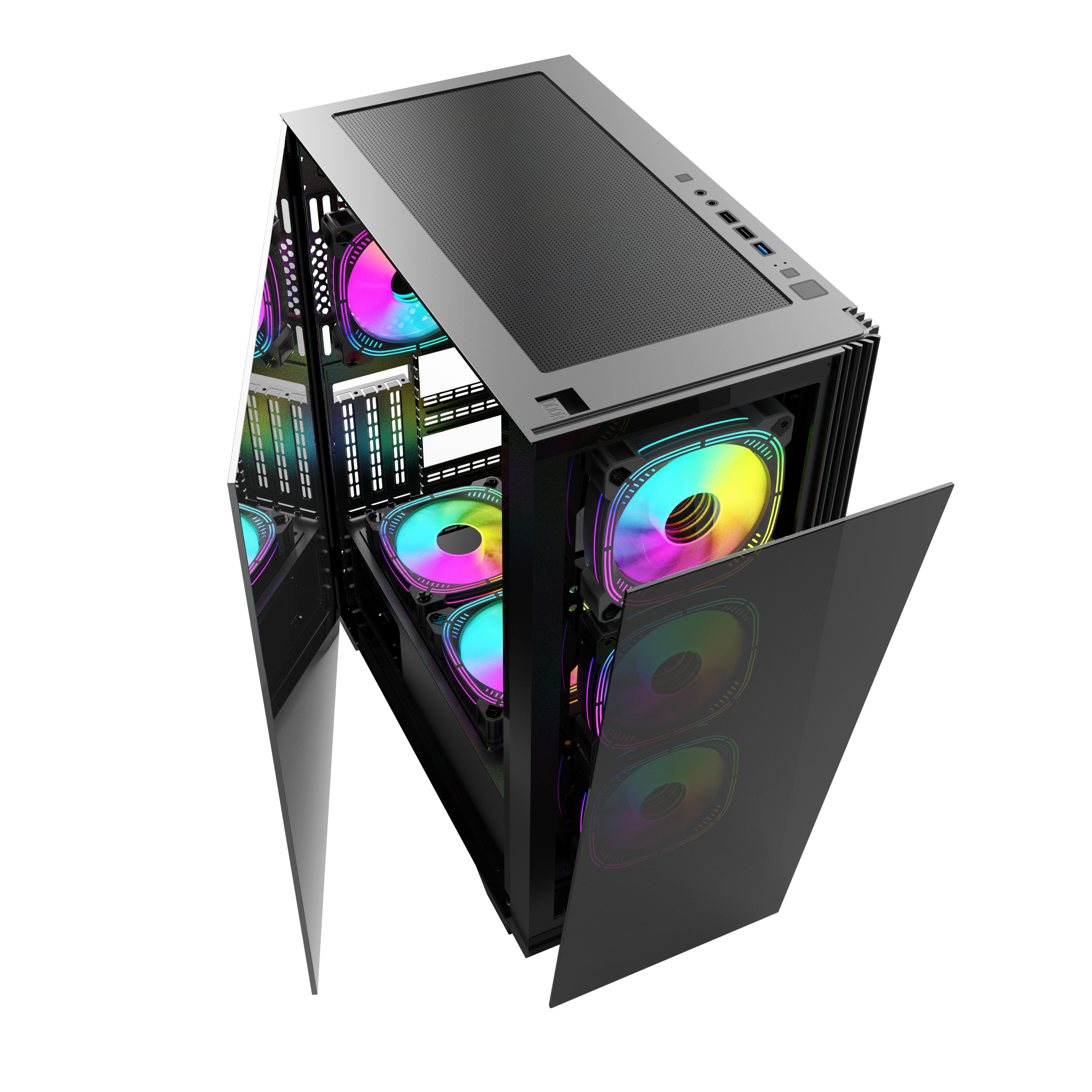 Buy Wholesale China Grey Tempered Glass Panels Magnetic Panel Atx ...