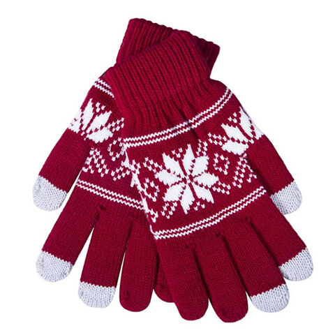 Winter Double Pile Thickened Women Can Touch Screen Knitting Gloves - China  Cotton Gloves and Warm Gloves price