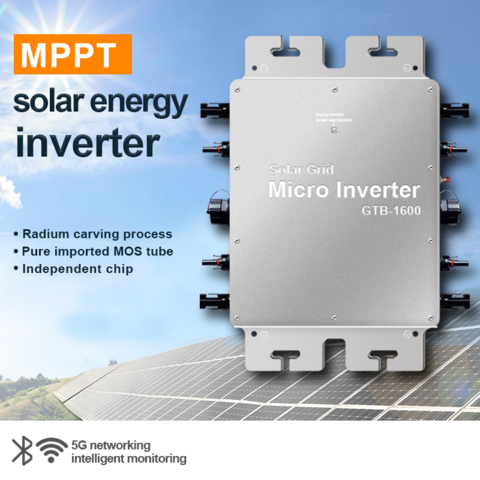 Solar Wechselrichter 600W-1600W Grid Tie Inverter MPPT Balkonkraftwerk APP  Wifi
