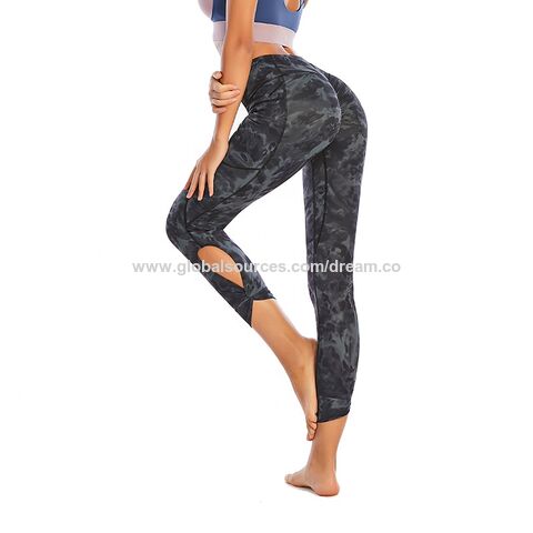 Mulheres de cintura alta apertado calças de yoga preto