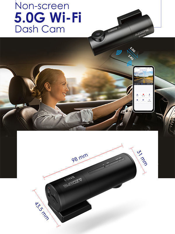 Wifi Dash Cam Front and Rear Car Dvr Dashcam Vehicle Black Box Car Camera  Car Video Recorder Dual Dash Camera Night Vision DVRS Product comes with SD  card memory:None(Front and Rear) 