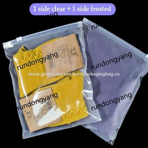 0.2mm Double-Sided Frosted Slider Lock Plastic Packaging Bags 