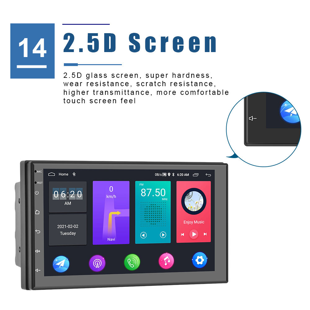 Android 13 Double Din Car Stereo with WiFi GPS Navigation,9.7 Vertical  2.5D Touchscreen Car Radio with iOS/Android Mirror Link,Bluetooth,FM