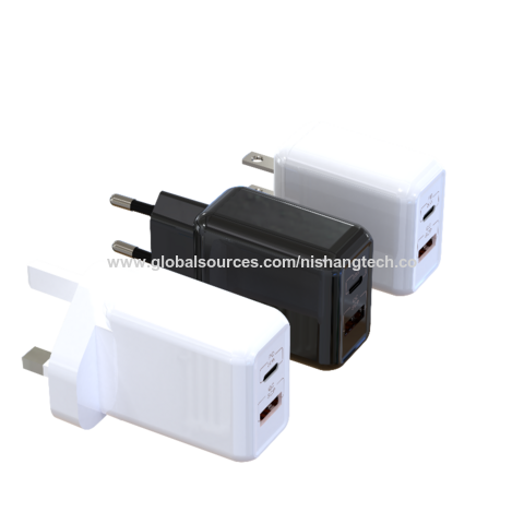 iHome Cargador GaN de 65W: Cargador universal para portátil de doble puerto  con puerto de entrega de energía USB-C y puerto USB-A, cargador de pared