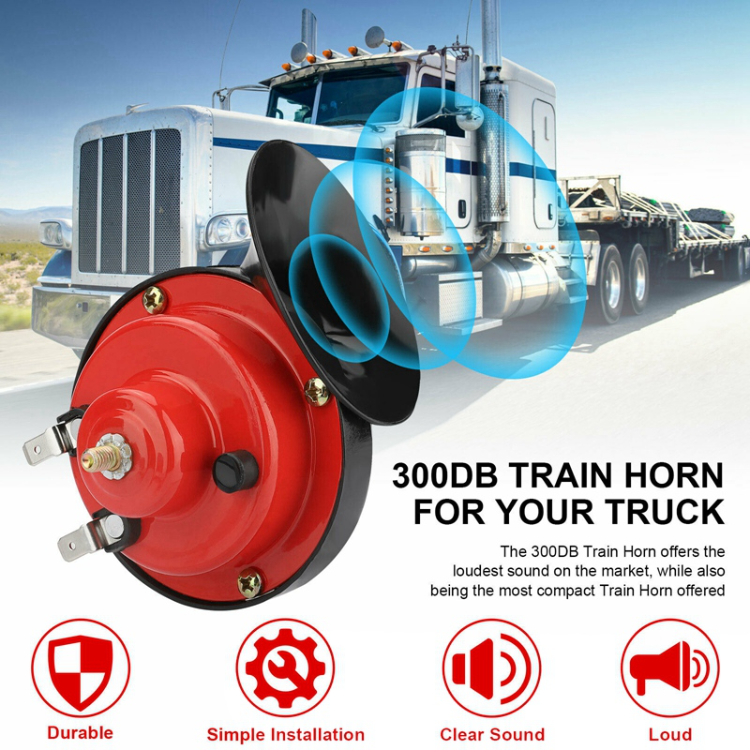 thumbnail image 2 of 2 PCS 300DB Snail Horn ABS + Metal Super Loud Car Horn 2 of 10