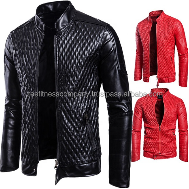 Patches Design Men's Black Leather Jacket » City Royalty
