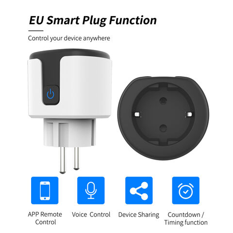 Enchufe inteligente con Wifi, toma de corriente de 16A/20A, AC100-240V,  Alexa, Google Home, Control por voz, aplicación Tuya Smart Life