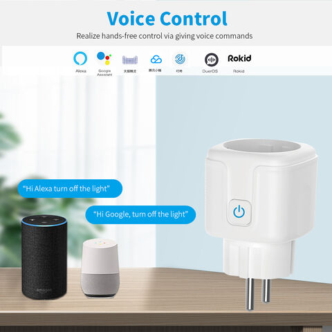 WiFi 20A Smart Plug Socket With Power Monitoring Timing Function Voice  Control