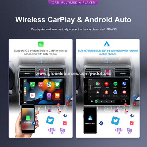 Podofo 1 DIN Radio de Coche Compatible con Apple Carplay y Android