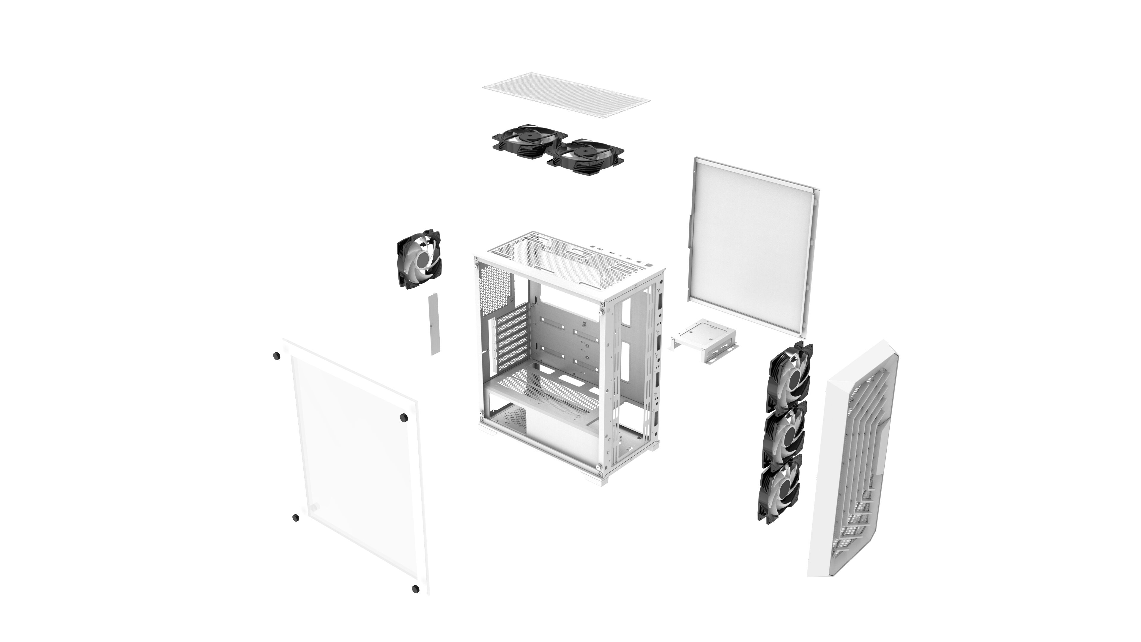 Buy Wholesale China New Mesh Black Argb Atx Tempered Glass Esports Pc ...