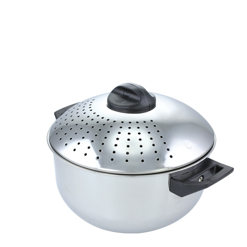 Stainless Steel Pasta/Noodle Rice Steamer Pot with Strainer Lid