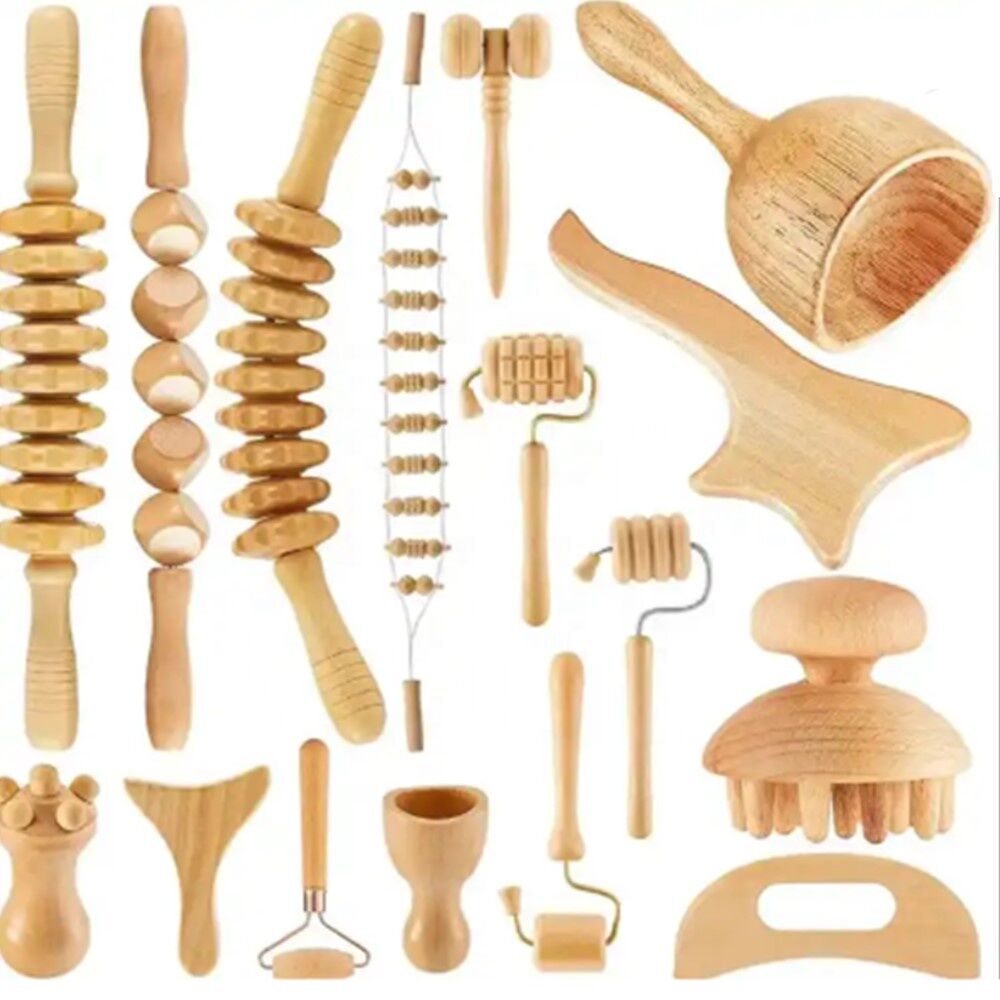 Brosse De Massage En Bois Pour Corps Et Cou - Manuelle - Neuf - 11x7.5 Cm