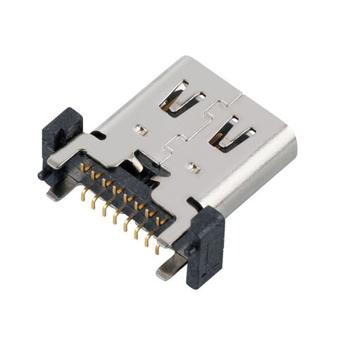 USB C Typ Stecker 16PIN Vertikale Montage Gehäuse Buchse USB 2.0 Halter Adapter