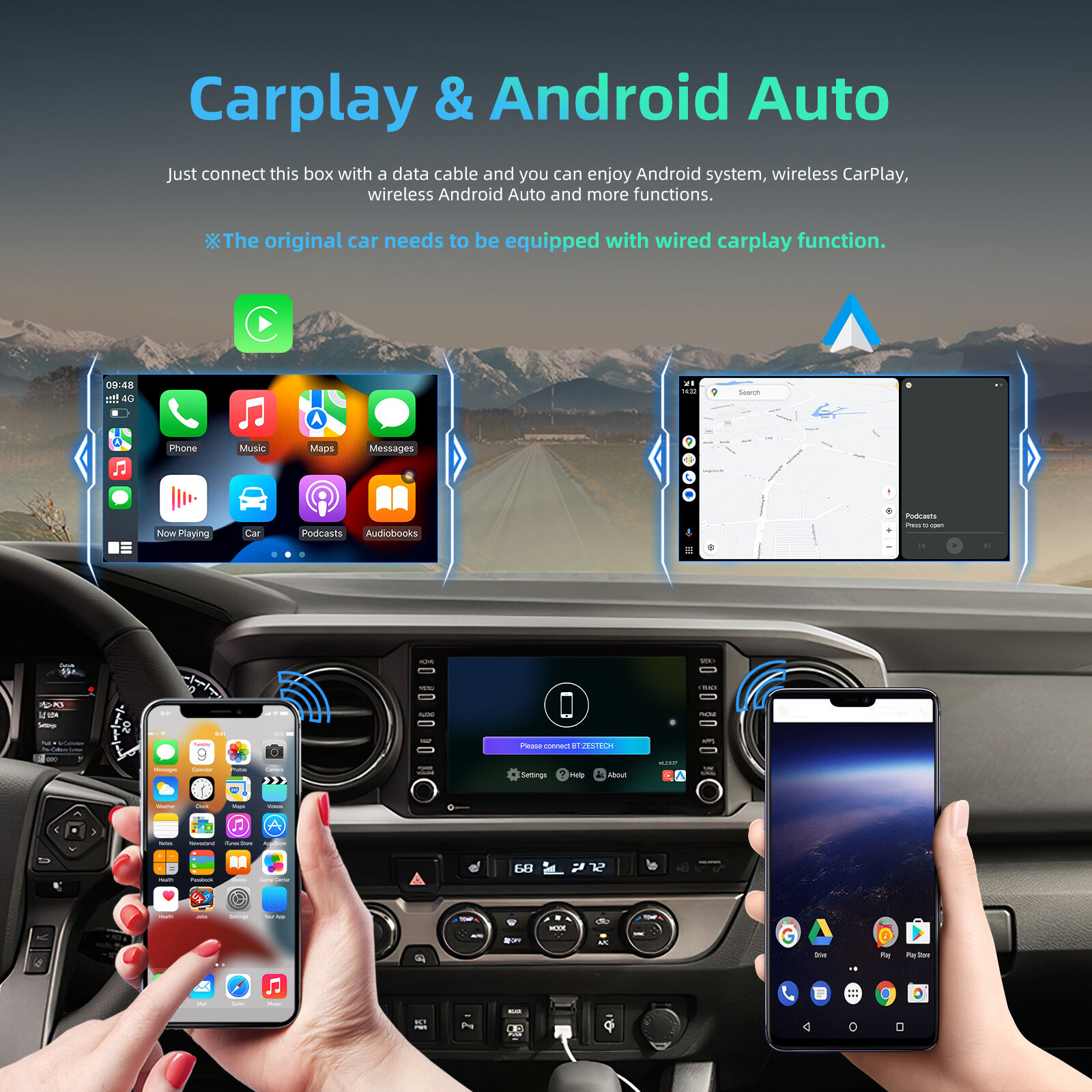 Compre Podofo Carplay Dongle 4 64gb Android 13 Adaptador Inalámbrico  Carplay Android Auto Caja Inteligente Coche Estéreo Gps Wifi Bt Oem Fábrica  Ue/ee. Uu. y Adaptador Inalámbrico Carplay Dongle 4 64gb de