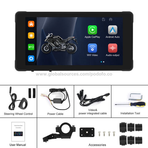 Podofo Portable Wireless CarPlay for Motorcycle Navigator 5 inch IPS T –  PODOFO