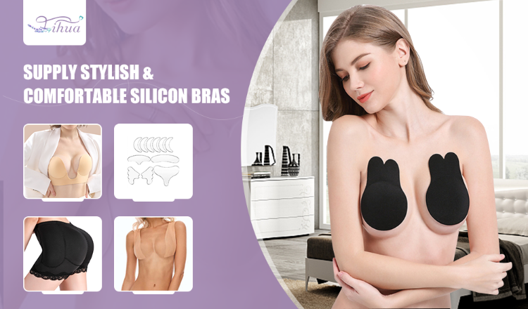 Women Cloud Shape Sticky Adhesive Front Closure Strapless Push up Bras for  Wedding Dress - China Silicone Bra and Adhesive Bra price