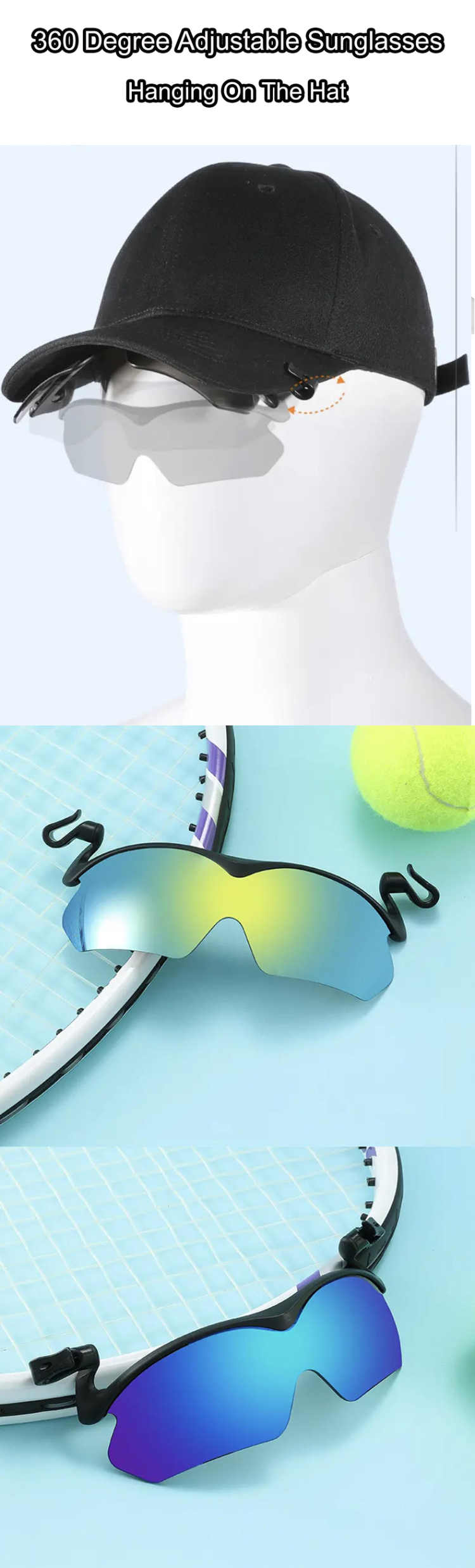 Sunway Eyewear New Fashion Clip On Sun Glasses Polarized Lens Tr90