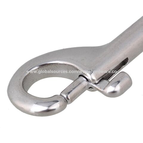 Round Eye Swivel Bolt Snap Hooks Key Chain Clip Stainless Steel