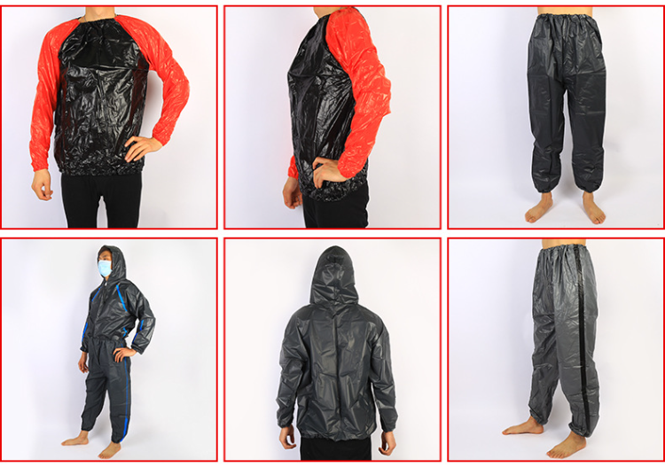 OMABETA Fitness Sweat Sauna Costume Fitness Sweat Sauna Suit Perte de Poids Corps Complet Sweat