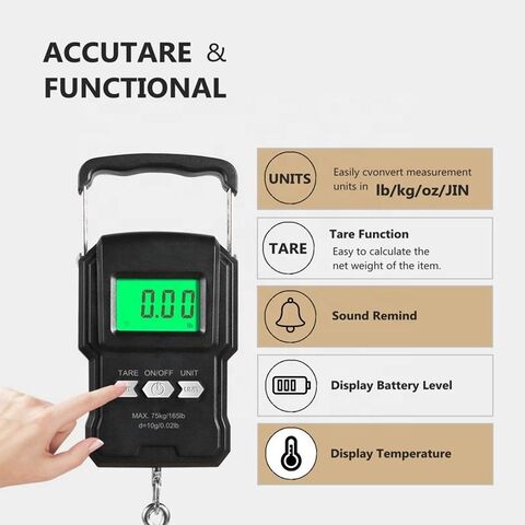 40kg Scale Digital Luggage Travel Hanging Scale Angler Scale Fish Scale Suitcase Scale
