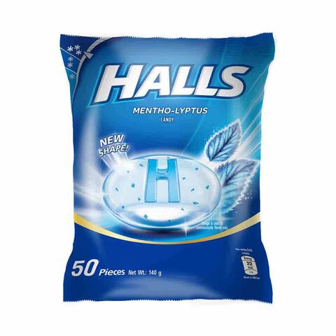 HALLS Cough Drops Intense Cool Extra Strong12 Pack, 9 Piece Roll