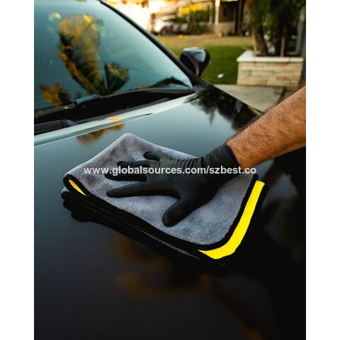Toalla de microfibra suave para paño de secado y limpieza de coche, 10 Uds.