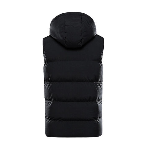 Black Men's Winter Fever Vest 7 Areas Control Temperature Usb