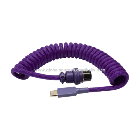 USB Coiled Cable  Double-Sleeved Mechanical Keyboard Wire