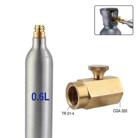 Soda Bottle Cylinder,0.6l Soda Water Tank Aluminum Co2