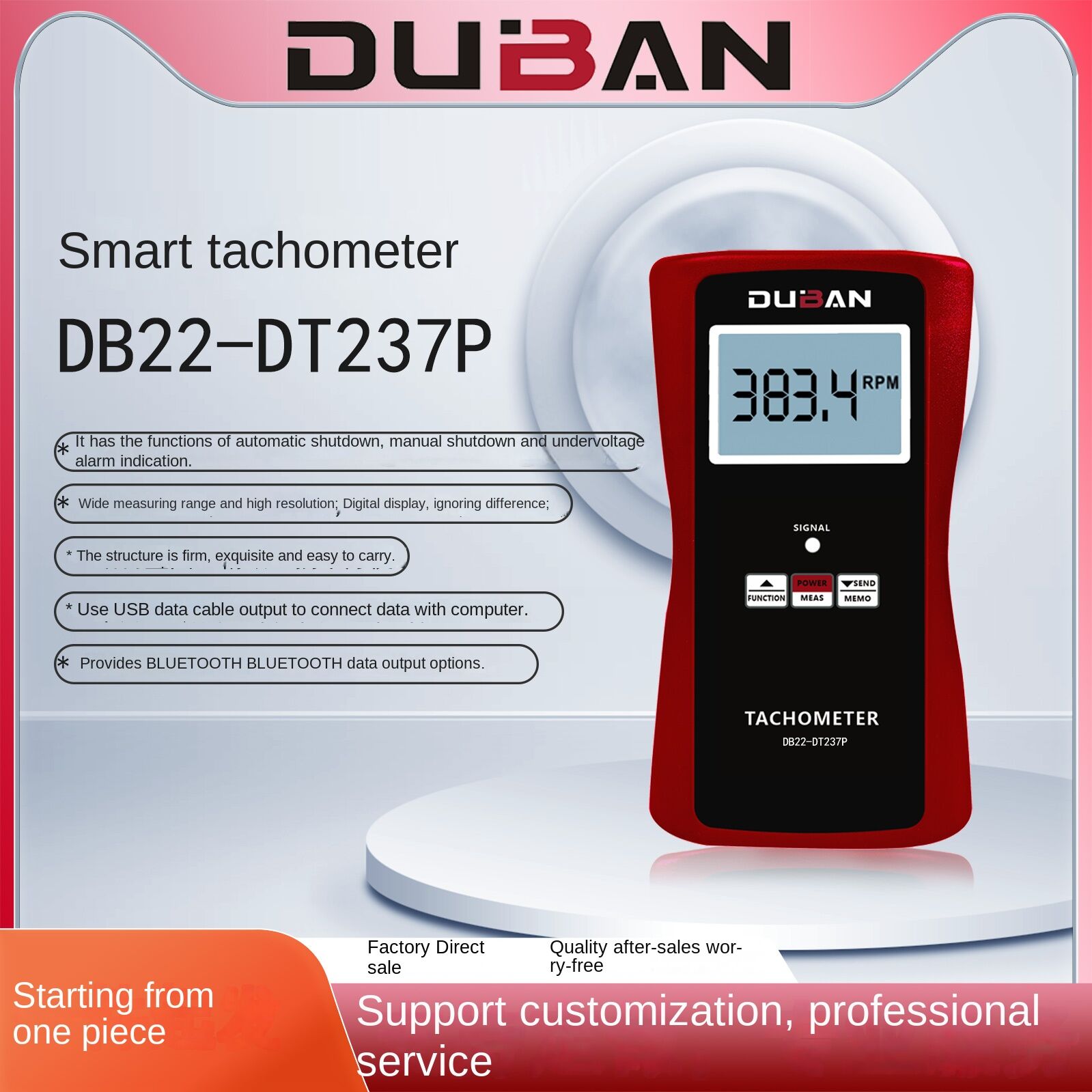 Multifunction Tachometer Db22dt237pc(strong Structure, Delicate, Easy