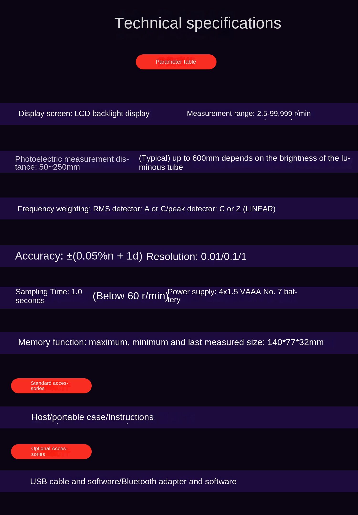 Multifunction Tachometer Db22dt237pc(strong Structure, Delicate, Easy