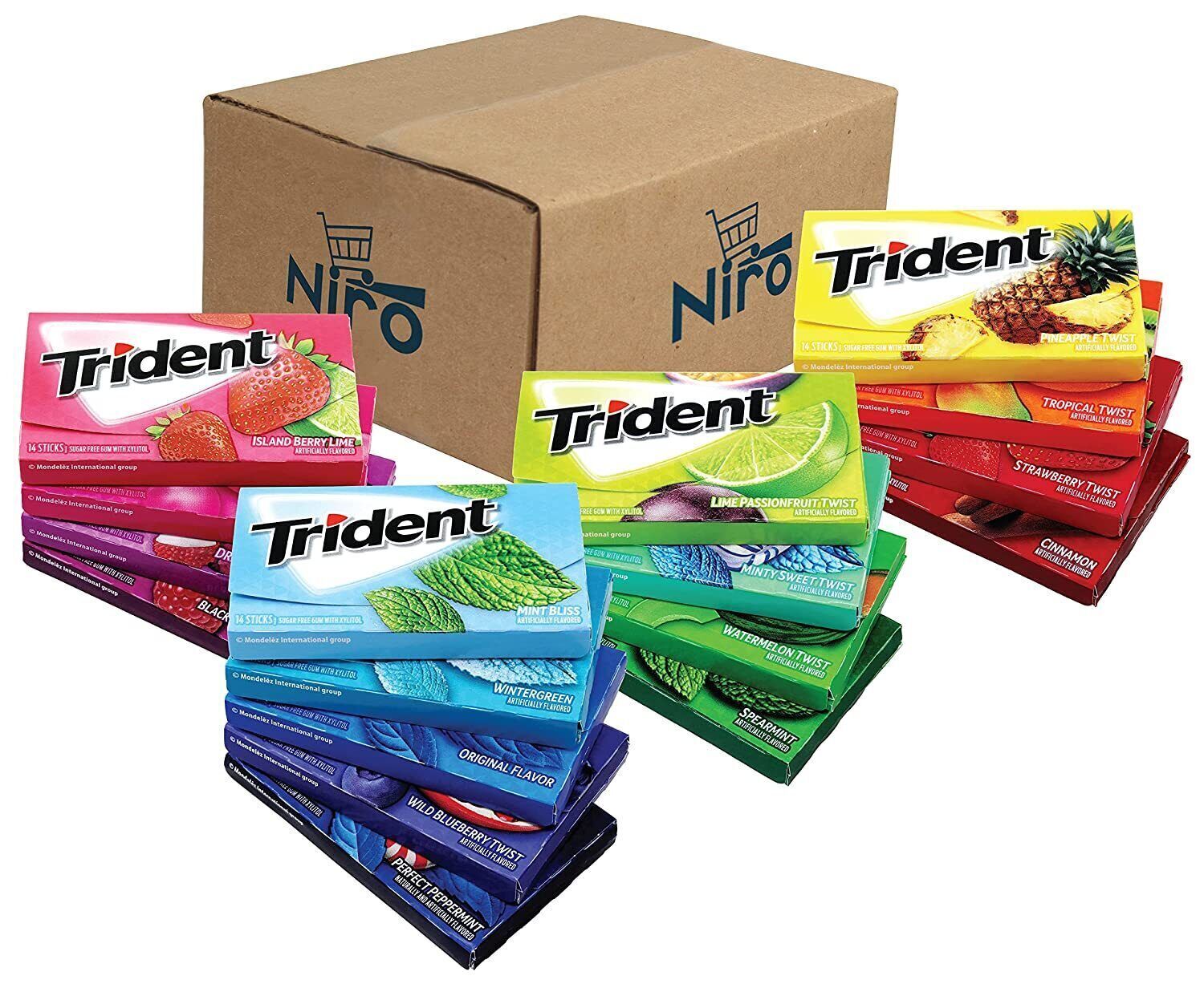 Buy Wholesale Canada Trident White Peppermint Sugar Free Gum, 9 Packs