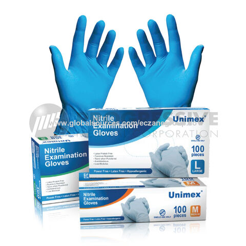 [100 Pcs] Nitrile Gloves - Powder & Latex Free Disposable Exam Gloves 