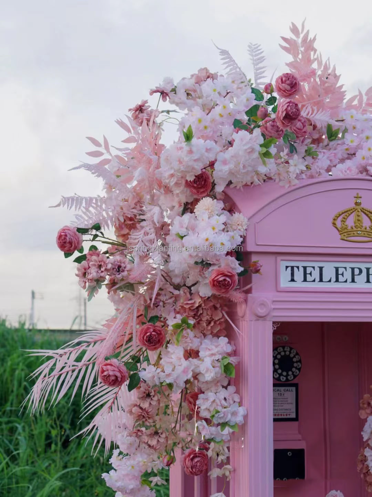 Buy Wholesale China Pink Telephone Booth Photography Props For Wedding