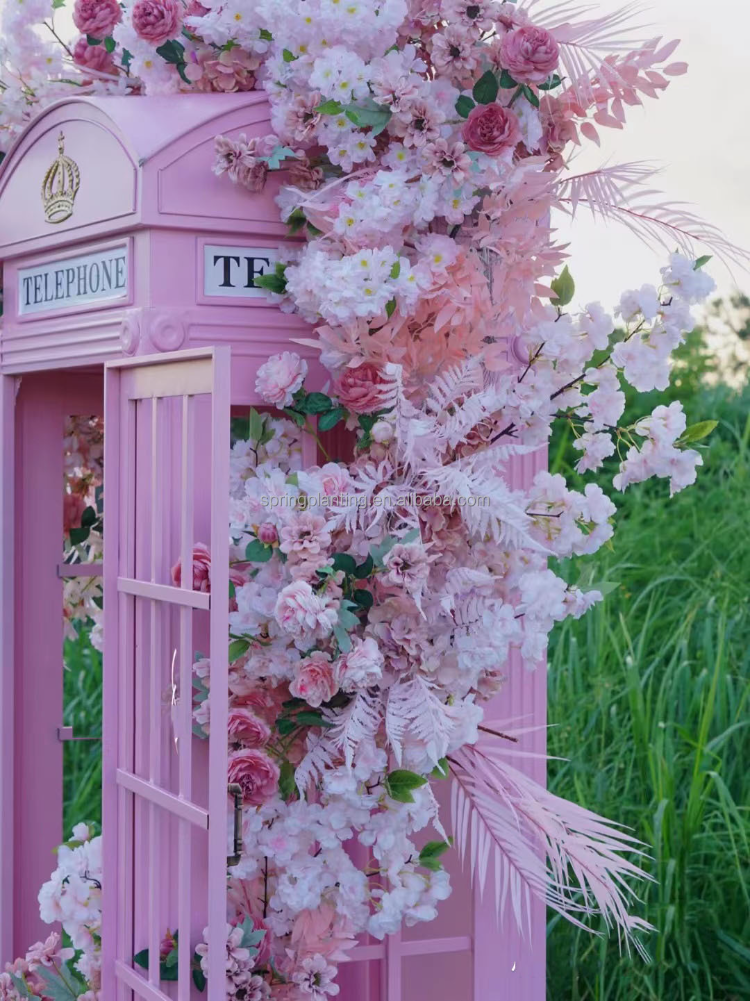 Buy Wholesale China Pink Telephone Booth Photography Props For Wedding