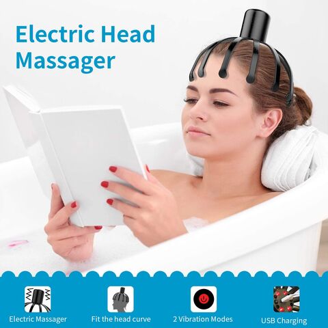 Electric Body Massage Tool Comb Head, EMS Microcurrent, 4 Light Mode for  Muscle Relief Blood Circulation, USB Rechargeable