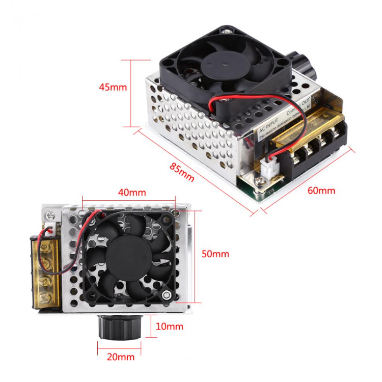 4000w/220v Ac Scr Voltage Regulator, Dimmer Electric, Motor Speed  Temperature