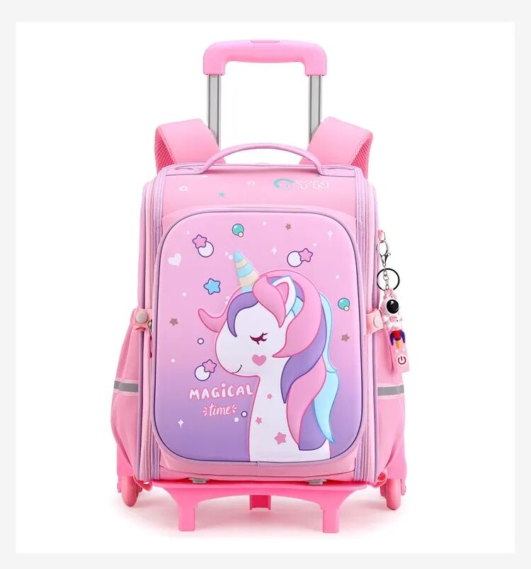 Unicorn School Bag Waterproof Wheeled Backpack Cartoon Lightening Rolling  Backpack For Kids | Fruugo KR