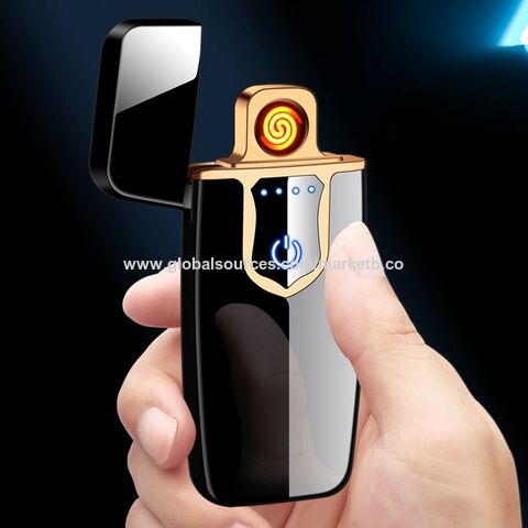 Electric Lighter Plastic Windproof Flameless Touch Induction USB