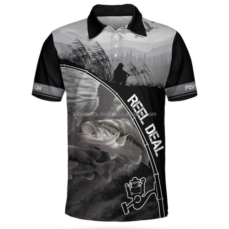 Custom High Quality Sublimation Print Fishing Polo Shirts Quick Drying  Breathable Fish Shirt Short Sleeve Polo Fishing Shirts $4.5 - Wholesale  Pakistan Cheap Polyester Polo Shirt For Fishing at factory prices from