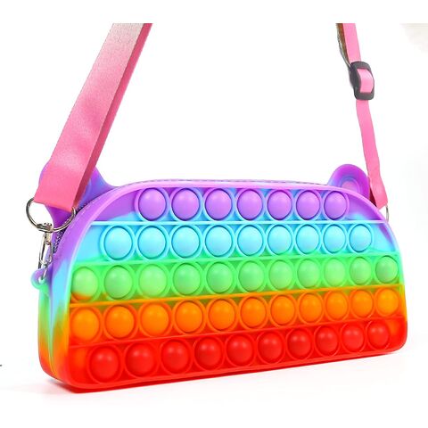 GB Girls Rainbow Glitter Crossbody Handbag | Dillard's