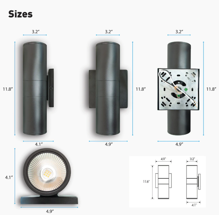 Buy Wholesale China Modern Design Aluminum Cylinder Exterior Led ...