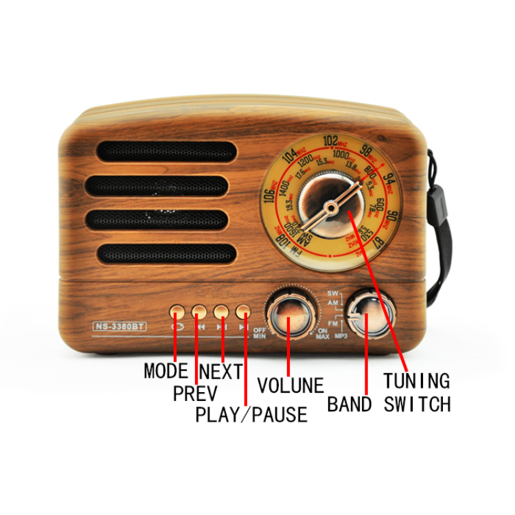 Vintage Retro 3-Band Bluetooth Radio Speaker
