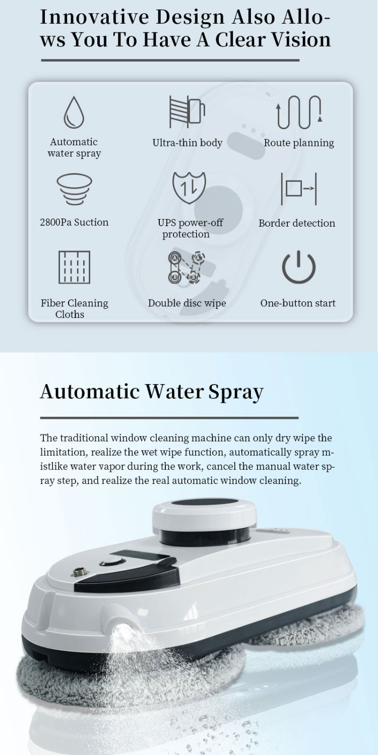 Buy Standard Quality China Wholesale Magnetic Window Cleaning Robot Smart  Robotic Ultrasonic Spray Water Auto Window Cleaner For Glass Cleaning $68.5  Direct from Factory at Shenzhen Rendonghua Technology Co., Ltd.